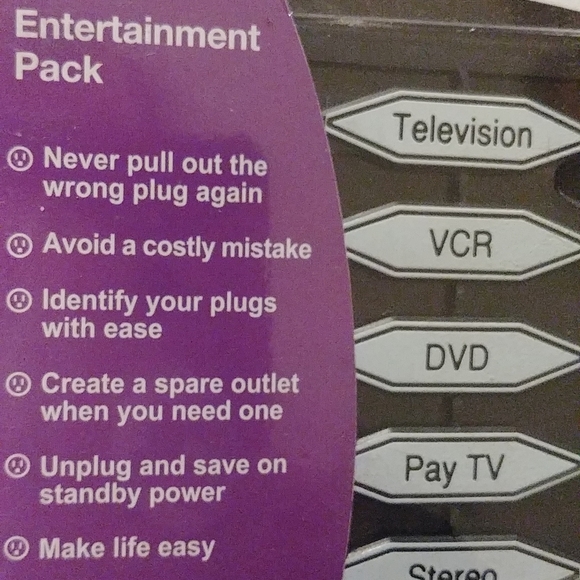 🎉2/$12 Kable Cable Plug Flags Ties 2pc Set For Electronics - Picture 7 of 7